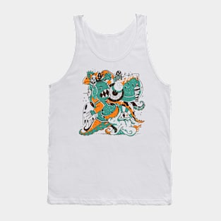 Cool Monster Cartoon Illustration Tank Top